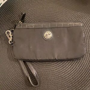 Brighton Black Wristlet with Silver Accent